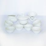 Набор посуды "Классика" (белый, 10 пиал, гайвань, чахай, рука)